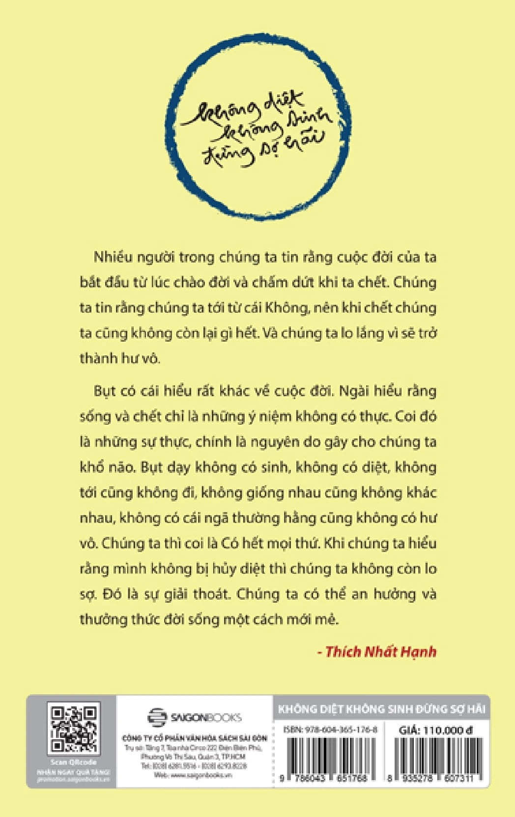 Không diệt không sinh đừng sợ hãi