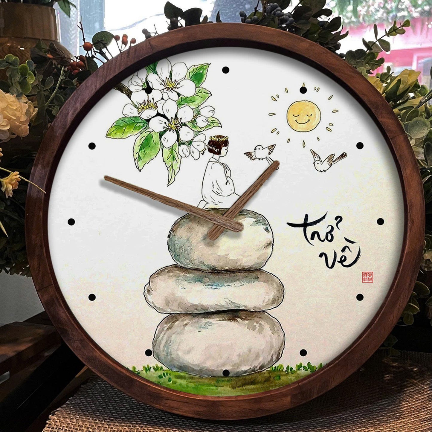 ĐỒNG HỒ TRANH CANVAS TRÒN 30x30